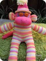 Monkey Pictures - Crazy Stuffed Handmade Sock Monkey Toy